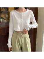 Spring Branded Overstock Wholesale - Dopamine Style Ice Silk Knitted Long Sleeve Tops, Individually Packed, Soft & Stretchy Fabric, 380pcs Lot - Image 3