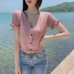 Wholesale Lot of 2450 Pcs French Style Short Sleeve Knitted Cardigans - Summer New Arrival, Multi Colors, Soft Stretchy Fabric, Individually Packed, One Size - Image 6