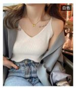 Bulk Wholesale: 470 Pcs Spring Summer Slim Fit Stretchy Knit Camisole Tops, Independent Packing, Soft Fabric, Clothing Stock Lots - Image 5