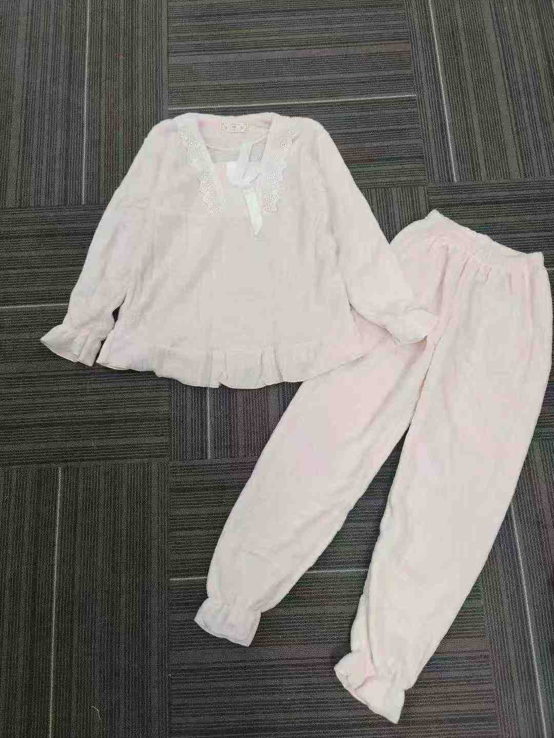 Kids' Flannel Pajama Set - Girls' Clothing Stock Lot of ~300 Sets (3 Colors, Sizes 110-150cm) - Image 2