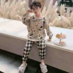 Wholesale Lot of 7200 Sets Kids Long Sleeve Pajama Sets (Size 110-160) - Digital Print, Packaged with Tags - Image 1