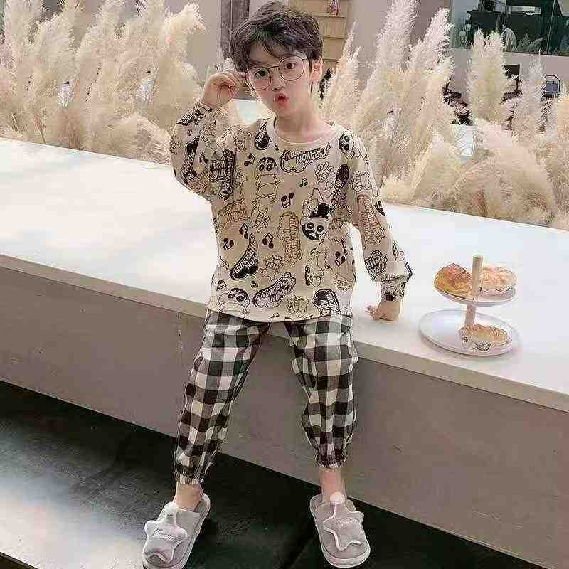 Wholesale Lot of 7200 Sets Kids Long Sleeve Pajama Sets (Size 110-160) - Digital Print, Packaged with Tags - Image 1