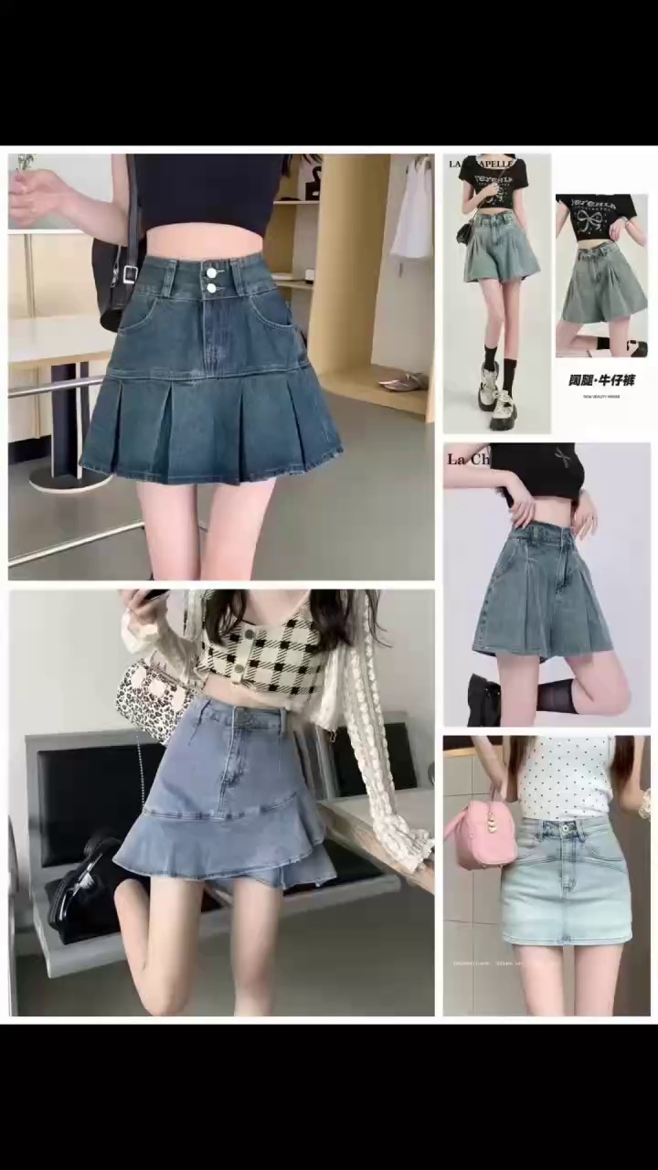 Bulk Stock Clearance: 2000pcs New Women's Denim Mini Skirts with Tags, Wholesale Export from China - Image 1