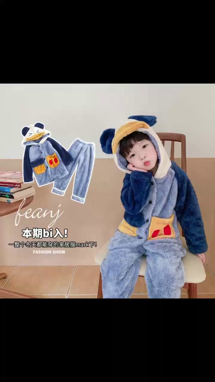 2900 Sets Mixed Kids Flannel Fleece Pajama Sets Chinese Clothing Stock Lot For Wholesale - Image 1