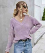 New Spring Branded Original American Plain Simple V-neck Pullover Sweater - 118 Pieces Bulk Stock Wholesale - Image 6