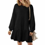 3860 Pcs Spring Autumn Brand Original American Plain Loose Cotton Terry Sweatshirt Dresses Bulk Stock Wholesale - Image 6