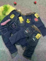 1840 Pcs Kids Thickened Thermal Lined Denim Jeans Wholesale Chinese Clothing Stock Lots - Image 8