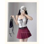 Summer New Sexy Slim Fit Stretchy Knit Camisoles 858 Pieces Bulk Stock Clearance Wholesale - Image 4