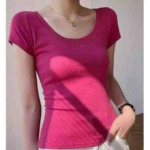 300 Pieces Women's Sexy Ice Silk Short Sleeve T-Shirts Wholesale Clothing Stock - Image 2