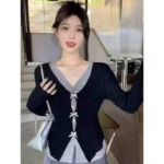 Stylish Ice Silk Bow Sexy Women's Long Sleeve Tops, 440 Pieces Total Wholesale Stock Lot - Image 9