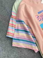 73 Pieces Women's Pure Cotton Printed Short Sleeve T-Shirts Bulk Stock Wholesale - Image 3