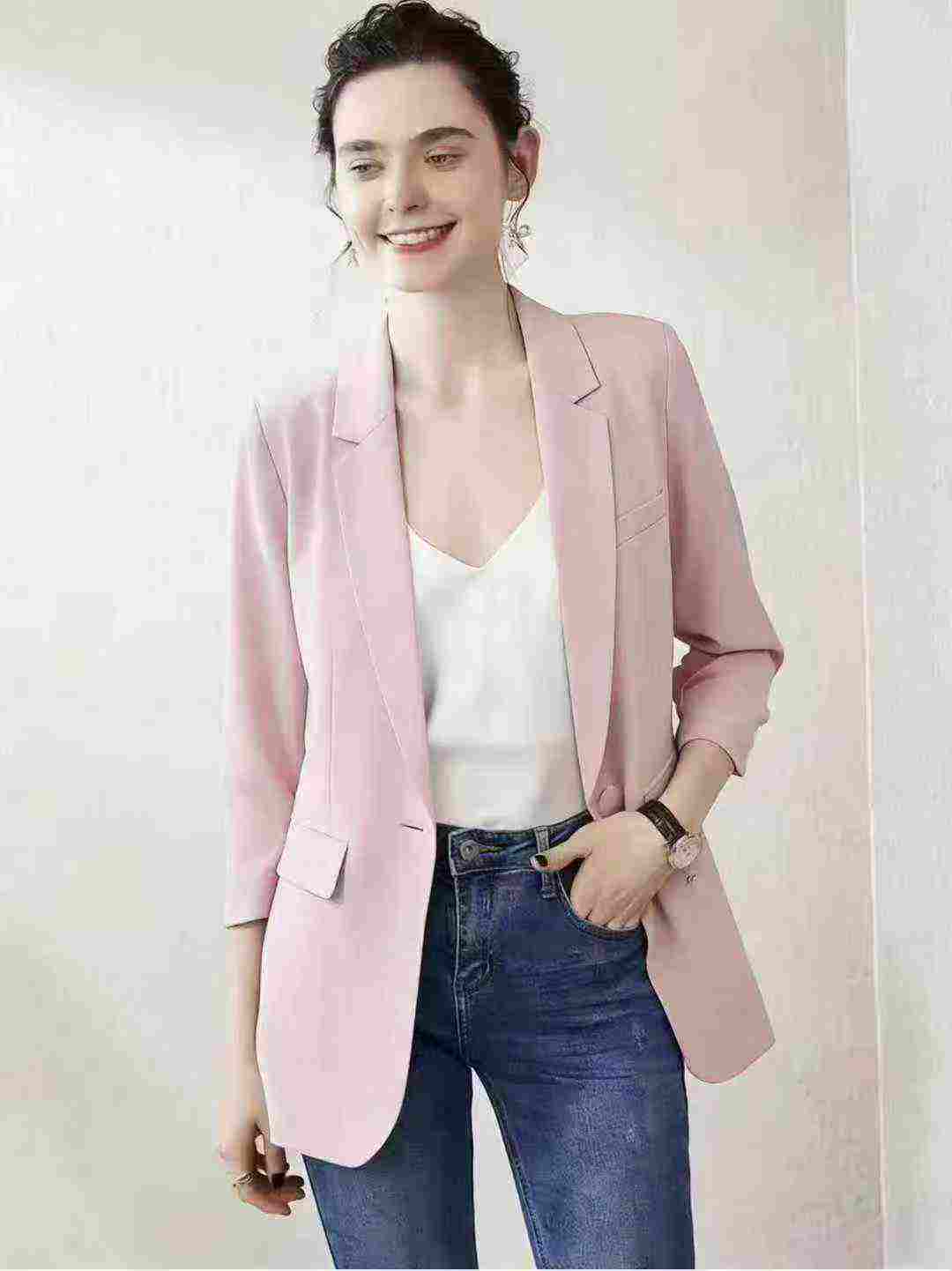 Bulk Women's Casual Loose One-button Blazers, Sizes S-5XL, Multiple Colors, About 430 Pieces Stock Clearance - Image 1
