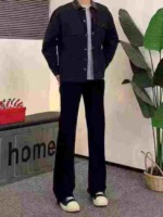 100 Pcs Men's Black Curved Blade American High Street Stretch Straight Jeans, Individual Packing With Hang Tags, Sizes M-5XL - Image 2