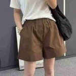 All Clear 9.5 CNY Each: Solid Casual Loose Shorts, Around 100 Pieces Wholesale Stock for Export - Image 4