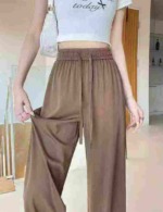 860 Pieces Brocade Ice Cool Wide Leg Pants Bulk Stock For Wholesale - Image 7