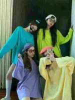 Autumn New Korean Style Loose Pure Cotton Long Sleeve Matching Bestie T-shirts 500PCS Bulk Clearance - Image 9