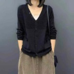 Summer New Vintage Thin Ice Silk Knit Cardigans, About 220 Pcs, Bulk Stock Clearance Wholesale - Image 5