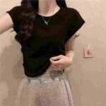 860 Pcs Cotton Young Women's Short Sleeve T-Shirts Stock Lot Wholesale - Image 5