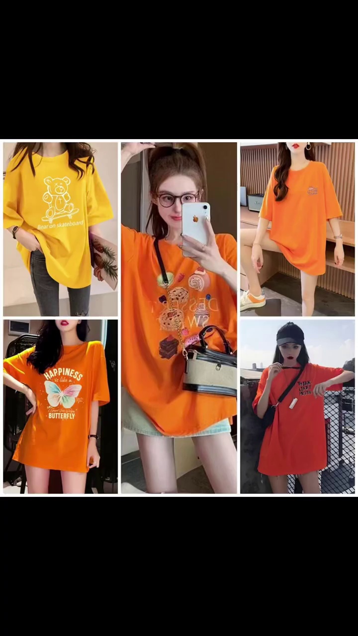 3600 Pcs New Clean Women's Loose T-Shirts, Individually Packed Bulk Wholesale at 4.0 CNY - Image 1