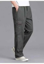 New Spring Summer Brand Original Embroidered Loose Large Size Men's Washed Cotton Cargo Casual Pants 84 Pcs Bulk Wholesale - Image 6