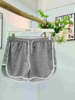 1060 Pcs American Vintage Gray Cotton Women's Loose Casual Shorts For Workout Loungewear Stock Wholesale - Image 7