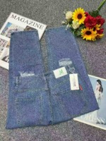 285 Pcs Spring Summer New Retro Distressed Men's Washed Cotton Loose Jeans S-2XL, Individual Packing With Hang Tag & Waist Card - Image 8