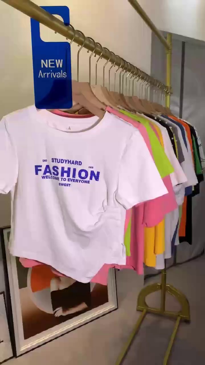 Clearance Bulk Fashion Rhinestone Loose T-Shirts, About 100 Pieces, Size S-XL - Image 1