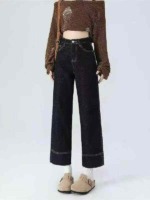 New Spring Summer Vintage Washed Cotton Narrow Straight Jeans 870PCS Bulk Stock Wholesale - Image 8