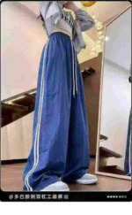 American Retro Lazy Sporty Casual Women's Wide Leg Pants, Total 90 Pieces Bulk Clearance - Image 3