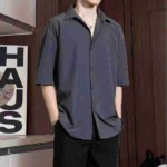 Clearance 365 Pieces Men's Draping Stretch Casual Short Sleeve Open Front Shirt - Image 8