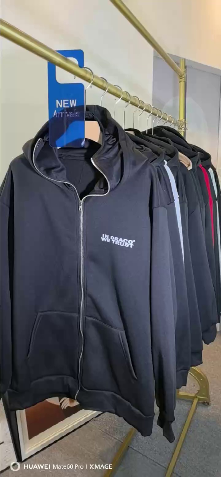 Around 1000 Pieces Fashion INS Loose Double Layer Fleece Lined Zip Up Hoodies Wholesale Clearance - Image 1