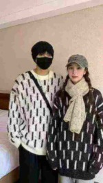 Clearance Sale: 250 Pieces Autumn Winter Thick Oversized Jacquard Crew Neck Pullover Sweaters - Image 8