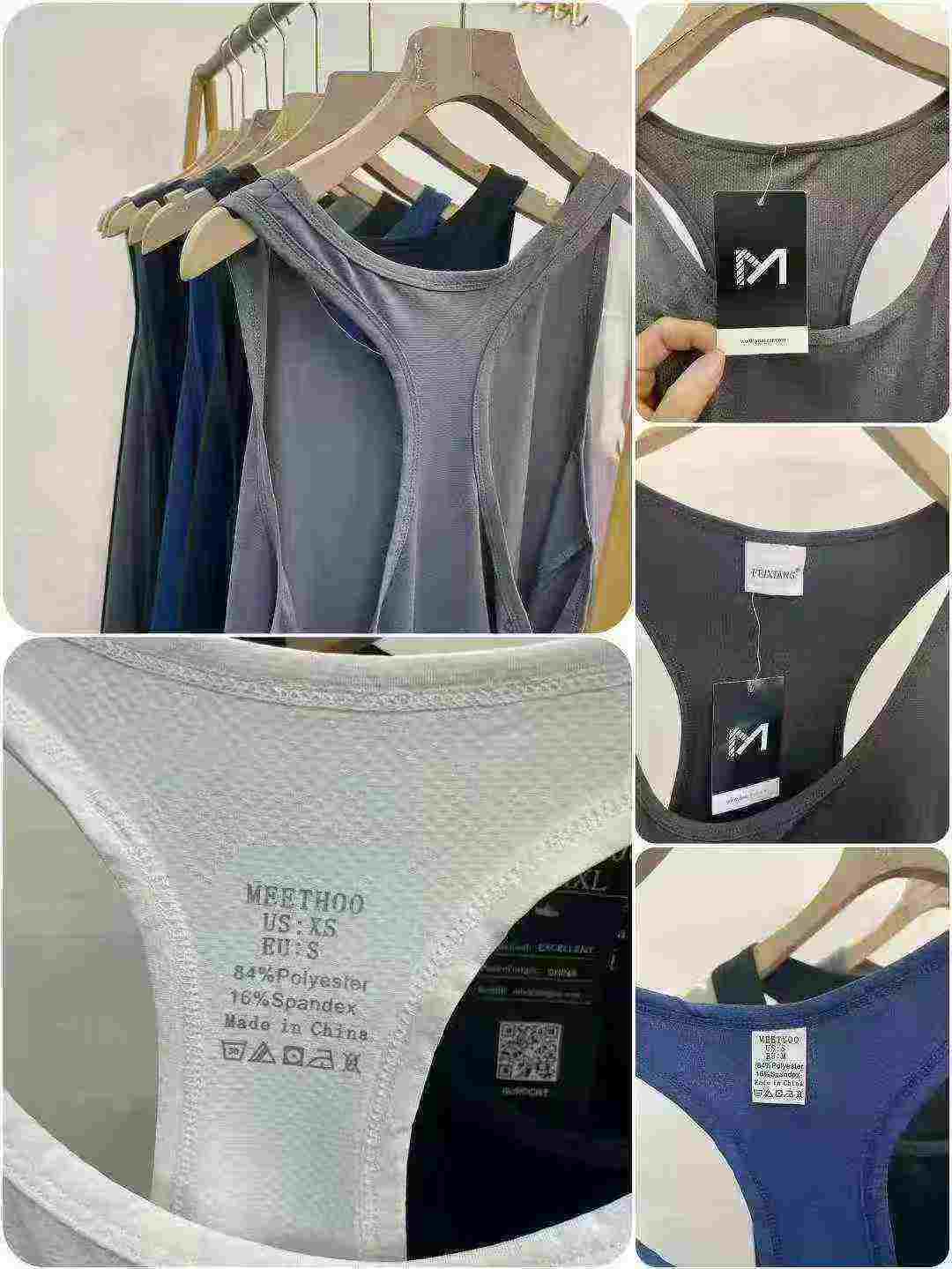 1351 Pcs Branded High Quality Sports Yoga Tank Tops Bulk Clearance Wholesale Stock - Image 1