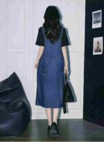 Clearance Sale Casual Fake Two-Piece Sling Loose Short Sleeve Dress Bulk Wholesale Chinese Clothing Stock Lots - Image 1