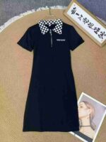 Bulk Wholesale Sexy Women's Checkerboard Polo Short Dress Chinese Clothing Stock Lots - Image 1