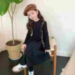 Bulk Wholesale Kids Long Sleeve Dresses | Chinese Clothing Stock Lots 1995 Pcs 7.2 CNY Per Unit - Image 1