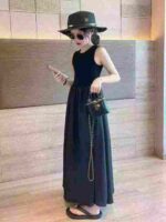 162 Pieces Big Kids Sleeveless Patchwork Vest Dresses Bulk Chinese Clothing Stock For Wholesale Export - Image 1