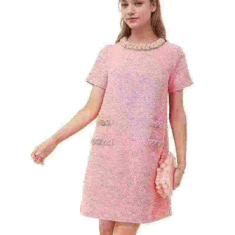Clearance High Quality Tweed Style Plus Size Women Dresses Bulk Wholesale Stock - Image 1