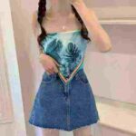 Sexy European-American Style Printed Cropped Bandeau Wrap Vest Bulk Wholesale Clothing Stock - Image 1