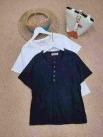 Clearance Bulk Stock 272 Pcs Minimalist Fashion Sexy Cotton Short Sleeve T-Shirts 2 Colors 4 Sizes - Image 1