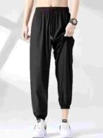 Men's Ice Silk Summer Loose Tapered Jogger Pants | Bulk Clear Stock Men's Pants Wholesale Export - Image 1