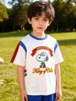 Bulk Wholesale Branded Kids Short Sleeve T-Shirts (Snoopy & Paul Frank) | Chinese Clothing Stock Lots - Image 1