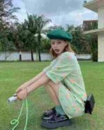 Bulk Wholesale 96PCS Floral Print POLO Neck T-Shirt Dresses Soft Stretchy XL-4XL - Image 1