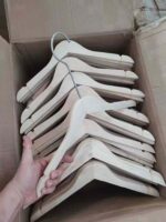 High Quality Bulk Stock Adult Wooden Hangers & Pants Clips, Multiple Hook Options For Wholesale Export - Image 7