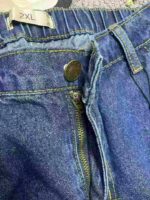 Spring New Brand Original Overstock Vintage Blue Washed Cotton Multi-pocket Cargo Denim Cuffed Pants Bulk Clearance Wholesale - Image 4