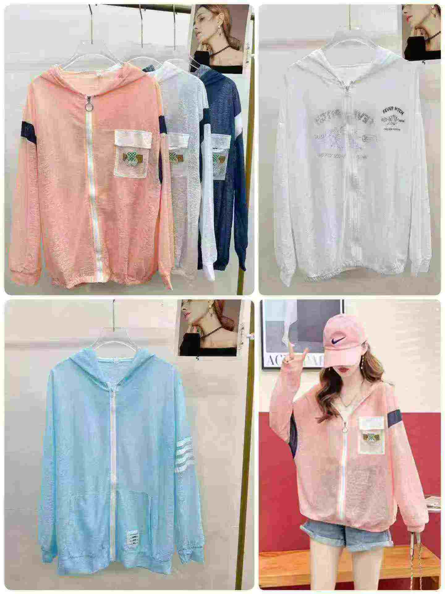 4998 Pieces Bulk Wholesale Nano Silk Hooded Zip Up Sunscreen Jackets - Chinese Clothing Stock Lots - Image 1