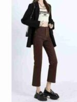 Spring Summer New Arrival High Stretch Vintage Cigarette Denim Jeans Bulk Stock For Wholesale Export - Image 1