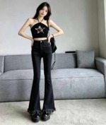 Clearance Stock 100 Pieces Spring Summer Women's Stretchy Slim Frayed Multi-Pocket Jeans - Image 4
