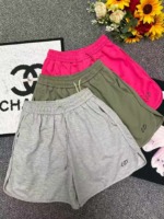 New Summer Casual Loose Drawstring High Waist Cotton Sports Shorts, 3 Colors, Sizes M-2XL, 620 Pieces Bulk Stock Wholesale - Image 1