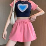 New Summer Casual Loose Drawstring High Waist Cotton Sports Shorts, 3 Colors, Sizes M-2XL, 620 Pieces Bulk Stock Wholesale - Image 6
